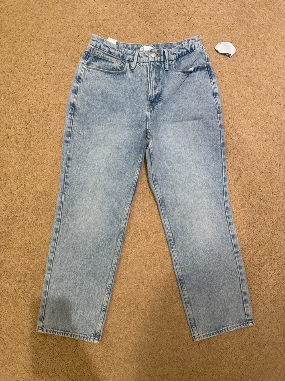 Good American Light Blue Straight Leg Jeans